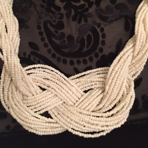 New! Braided Bead Necklace & Earrings - Picture 2 of 3